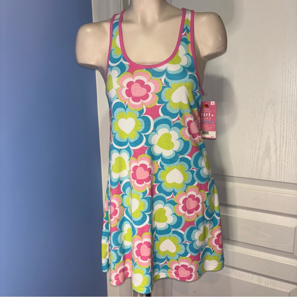 Fruit of the Loom Floral Sleepwear with Pink Trim